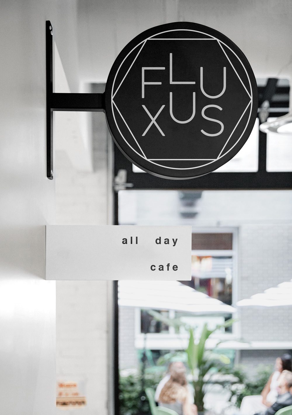 Fluxus all day cafe, Visual Identity Design by Christofili Kontolefa, Ennea Design Studio