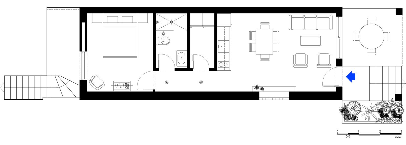 Renovation of a summer house in Preveza: floor plan