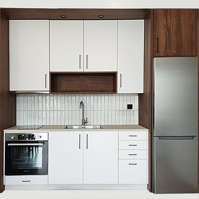 Renovation of a summer house in Preveza: kitchen front view